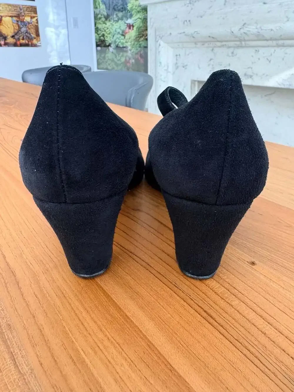 Mercedita de Abra Suede Flamenco Heels with Buckle Size 39/US 8.5-9
